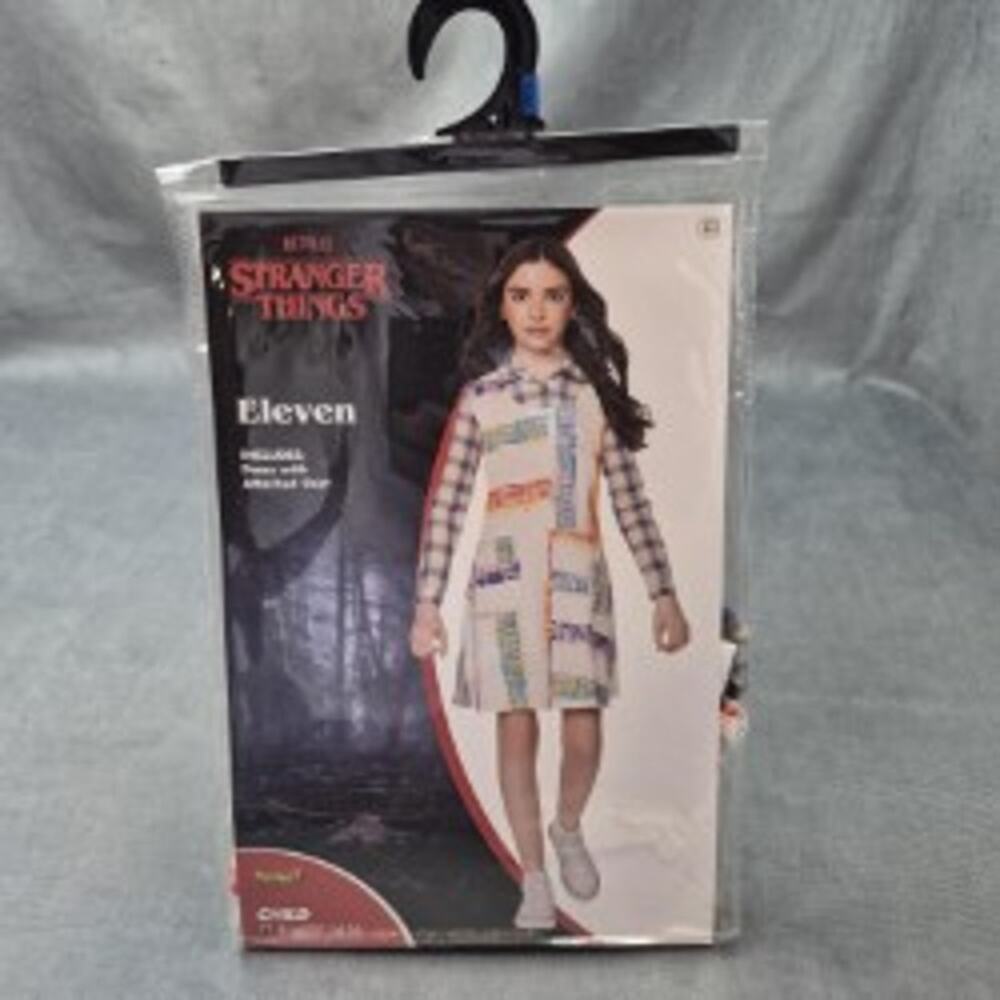 Stranger Things Eleven Costume Child Dress Up Spirit Halloween NEW Netflix XL